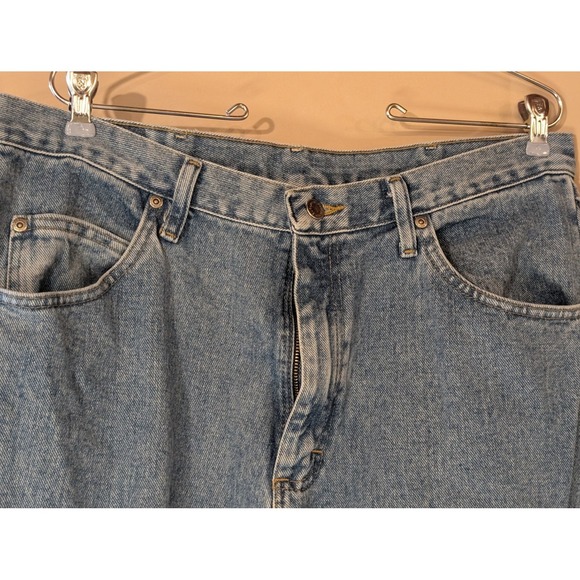 Wrangler Men's Jeans 36x32 Relaxed Fit 97601SB Light Wash Straight Leg Denim - Picture 2 of 5